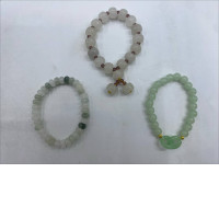 Set of 3 Emerald green beaded bracelet for women Set of 3 Emerald green beaded bracelet for women
