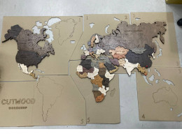 Custom wooden and paper map