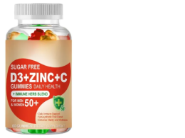 Set of 2 Vitamin D3 + Zinc + C Gummies Enhance immunity and promote nutrient absorption 