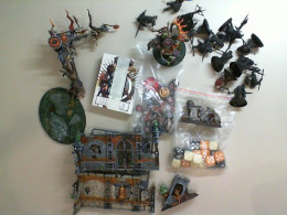 A set of figures and castle walls for a board game A set of figures and castle walls for a board game