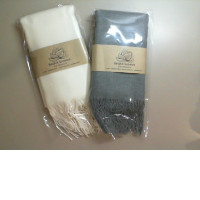 Set of 2 scarves, white and gray Set of 2 scarves, white and gray