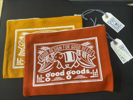 Set of 2 Elephant pattern zippered storage bag 