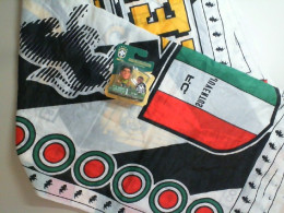 Football team flag and player figurine Football team flag and player figurine