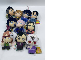 Set of 10 keychain plush toys