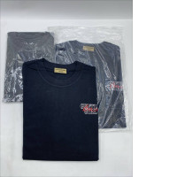 Set of 3 Black short-sleeved round neck T-shirt 
