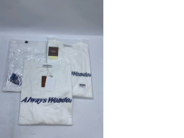 Set of 3 White short-sleeved round neck T-shirt 