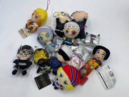 Set of plush keychains