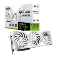 VGA ASUS GEFORCE RTX 5070 TI TUF O16G GAMING WHITE - 16GB GDDR7