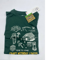 Green short-sleeved round neck shirt Green short-sleeved round neck shirt