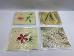 Set of 4 Tateo Suzuki Shikishi, Japanese artist, picture frame Set of 4 Tateo Suzuki Shikishi, Japanese artist, picture frame
