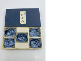 Glass, glass cup for dipping sauce with fish pattern