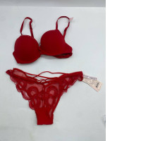 Red bra and red women's panties