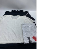 Set of 3 Women's short-sleeved round neck T-shirt 