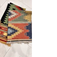 Set of 2 rugs, woven