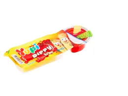 Yupi Dippy Fries (Instant Gelatin with Pineapple Flavor and Strawberry Sauce) 22.5 g.