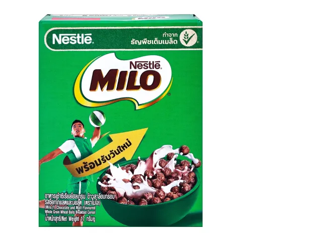 Milo Whole Grain Cereal, Chocolate and Malt Flavor, 17 g. Milo Whole Grain Cereal, Chocolate and Malt Flavor, 17 g.