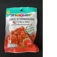 snacker dried strawberry with chili salt