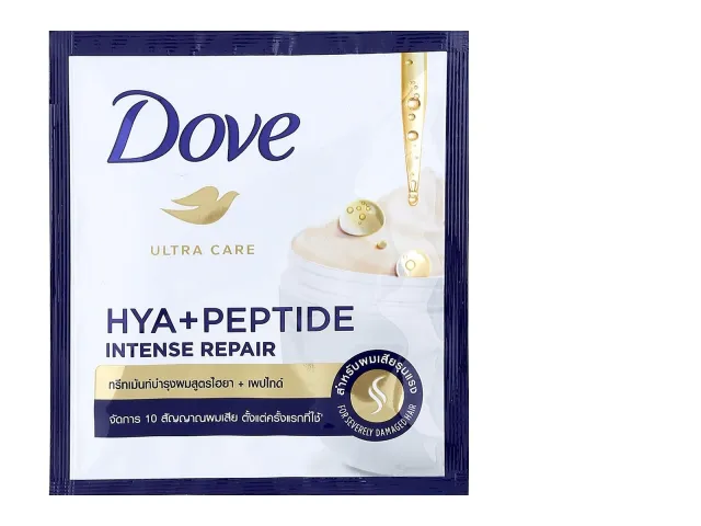 Dove Hya + Peptide Repair Serum Treatment Mask for severely damaged hair 12 ml. Dove Hya + Peptide Repair Serum Treatment Mask for severely damaged hair 12 ml.