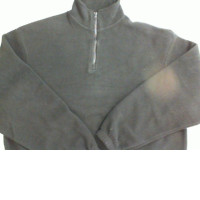 Black warm sweater with a zipper