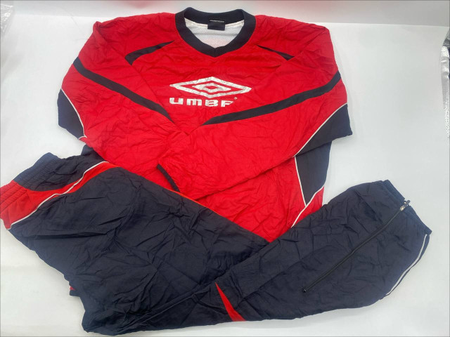 Red and black long-sleeved shirt and black pants for sports Red and black long-sleeved shirt and black pants for sports