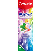 Set of 4 Colgate Max Fresh Toothpaste Rainbow Fresh With Mini Breath Hearts 100g  