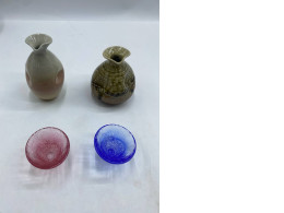 Set of 4 Glass, sake bottle and sake glass Set of 4 Glass, sake bottle and sake glass