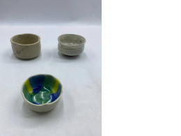 Set of 3 Glass, Japanese soup bowl 