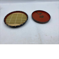 Set of 2 Japanese wooden tray