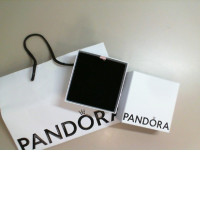 Set of empty Pandora box and paper bag