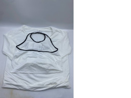 Women's white long-sleeved V-neck shirt and white tank top