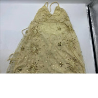 Women's gold one-shoulder short dress