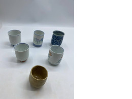 Set of 6 Glass, tall Japanese glass for hot tea