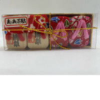 Japanese Mini Geta Shoes Geisha Vtg 2 Pairs Wagara Pink Red Boxed Kokeshi