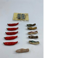 Set of 13 Glass Japanese glass chopstick rest