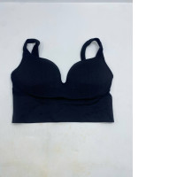 Black foam sports bra