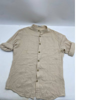 HIGHLANDER loose fit Chinese collar shirt