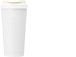 Starbucks Starbucks Recycled Stainless Steel TOGO Logo Tumbler, Matte White, 16.6 fl oz (473 ml)