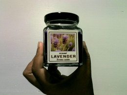 Lavender scented candle