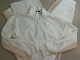 Women's white tracksuit, pants and jacket