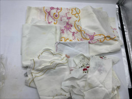 Set of White tablecloth and white placemats 