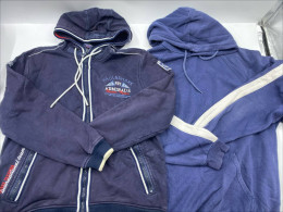 Set of 2 Blue hooded sweatshirt 