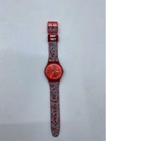red wristwatch