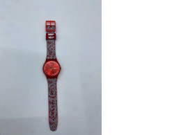 red wristwatch