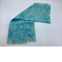 light blue scarf