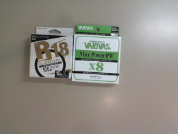 Set of 2 fishing lines, green and white