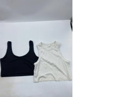 Set of 2 White and black tank tops