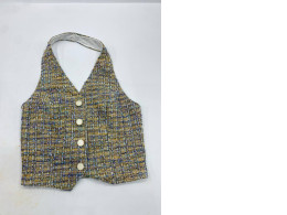 Tweed halter neck vest with buttons Tweed halter neck vest with buttons