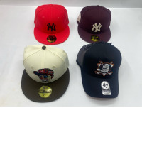 Set of  4 Brand Anaheim Ducks NHL Mesh '47 Offside Black A-Frame Trucker baseball cap. 