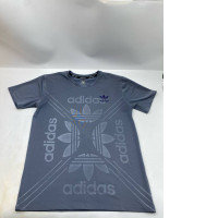 Adias  Men's grey round neck sports shirt