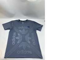 Adias  Men's grey round neck sports shirt